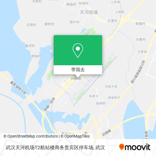 武汉天河机场T2航站楼商务贵宾区停车场地图