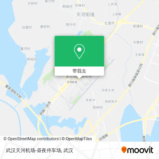 武汉天河机场-昼夜停车场地图