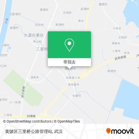 黄陂区三里桥公路管理站地图