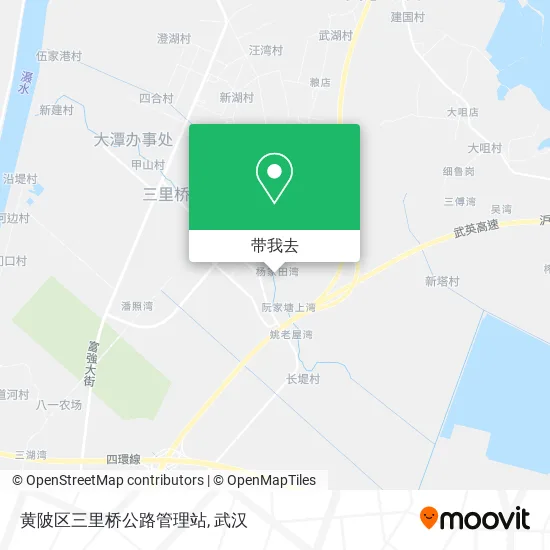 黄陂区三里桥公路管理站地图