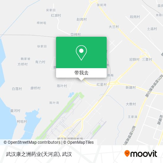 武汉康之洲药业(天河店)地图