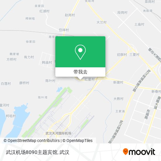 武汉机场8090主题宾馆地图
