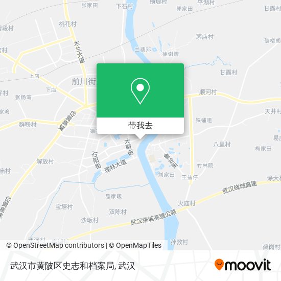 武汉市黄陂区史志和档案局地图