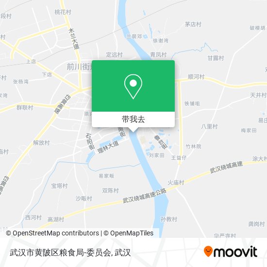 武汉市黄陂区粮食局-委员会地图