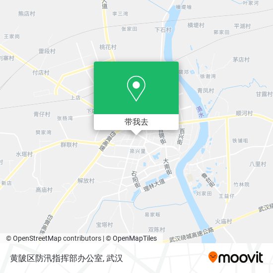 黄陂区防汛指挥部办公室地图