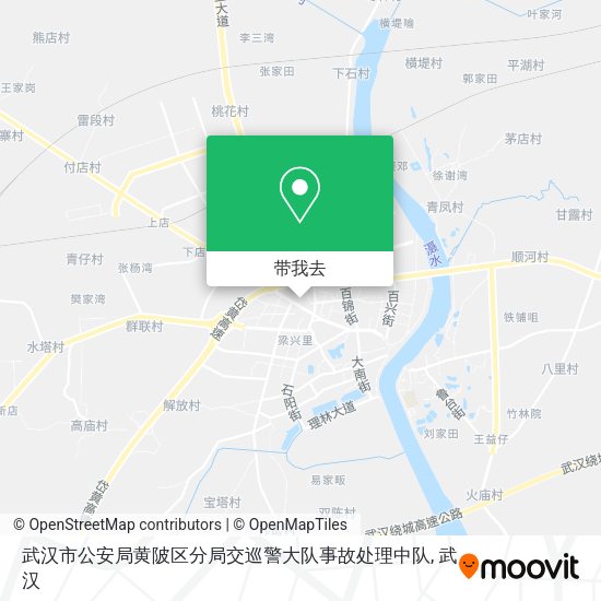 武汉市公安局黄陂区分局交巡警大队事故处理中队地图