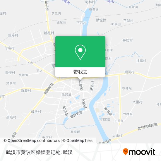 武汉市黄陂区婚姻登记处地图