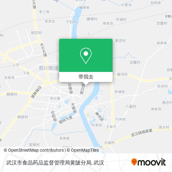 武汉市食品药品监督管理局黄陂分局地图