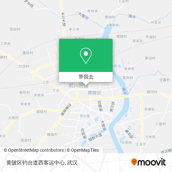 黄陂区钓台道西客运中心地图