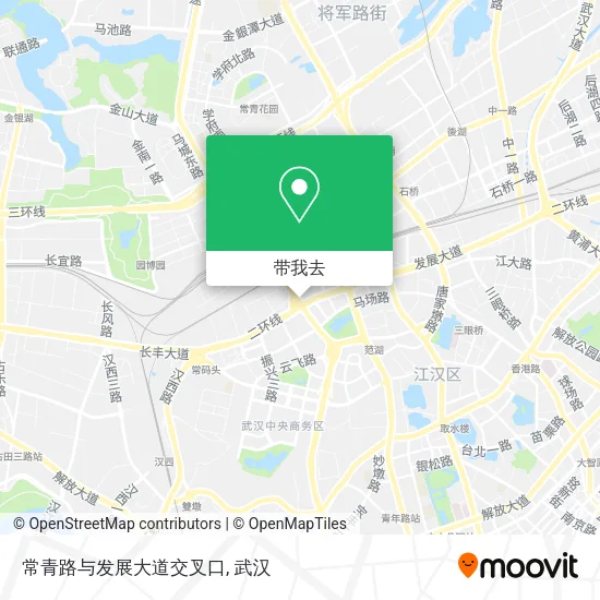 常青路与发展大道交叉口地图