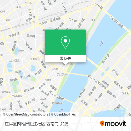 江岸区四唯街胜江社区-西南门地图