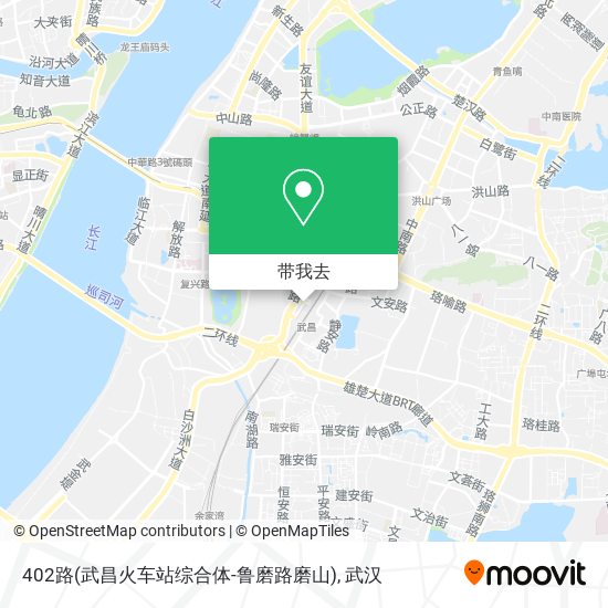 402路(武昌火车站综合体-鲁磨路磨山)地图