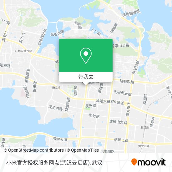 小米官方授权服务网点(武汉云启店)地图