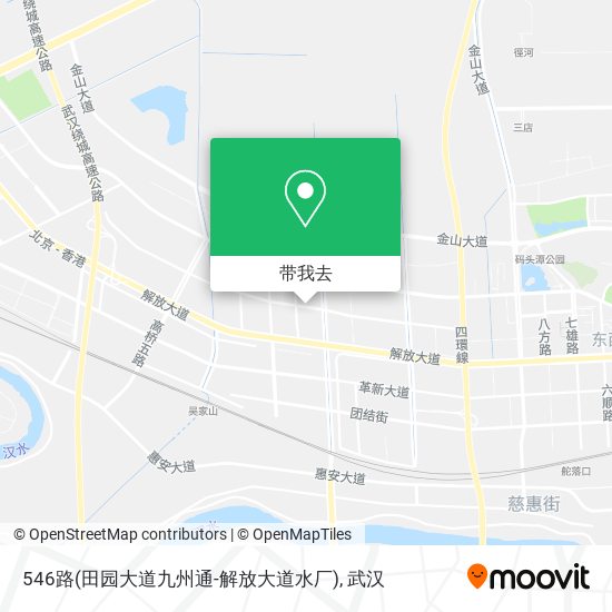 546路(田园大道九州通-解放大道水厂)地图