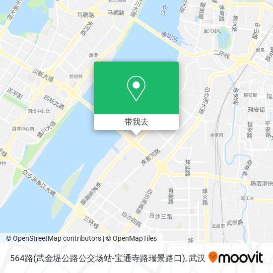 564路(武金堤公路公交场站-宝通寺路瑞景路口)地图