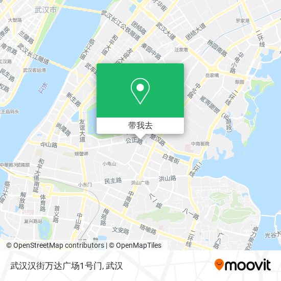 武汉汉街万达广场1号门地图