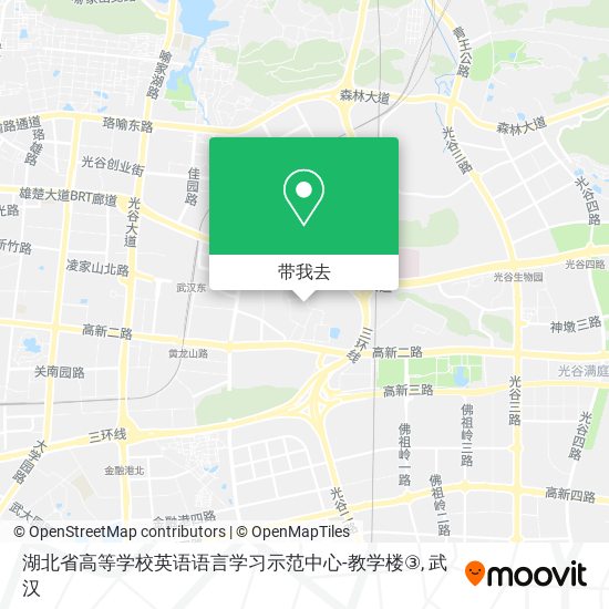 湖北省高等学校英语语言学习示范中心-教学楼③地图