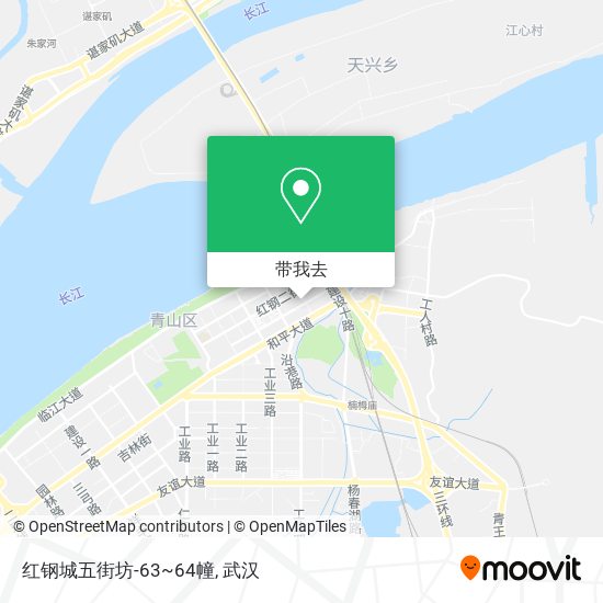 红钢城五街坊-63~64幢地图