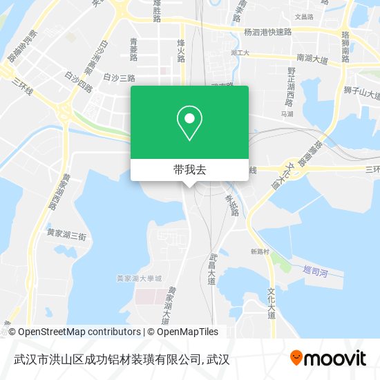 武汉市洪山区成功铝材装璜有限公司地图