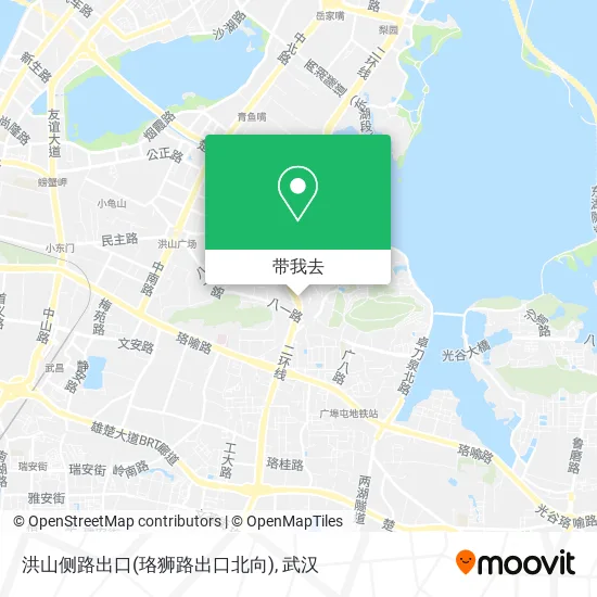 洪山侧路出口(珞狮路出口北向)地图