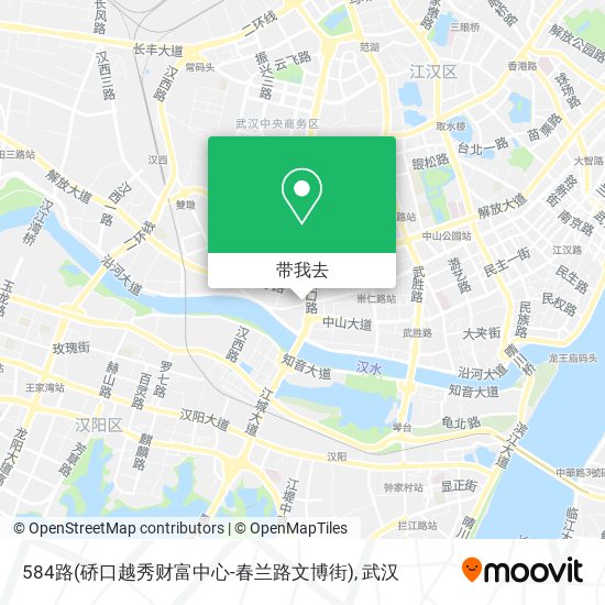 584路(硚口越秀财富中心-春兰路文博街)地图