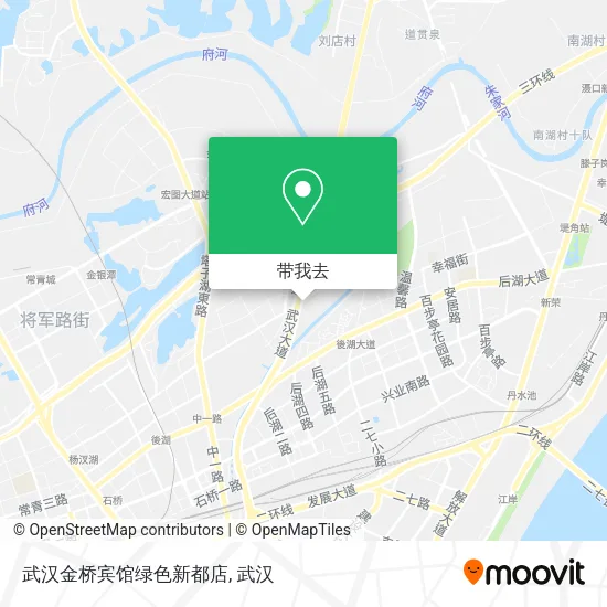 武汉金桥宾馆绿色新都店地图