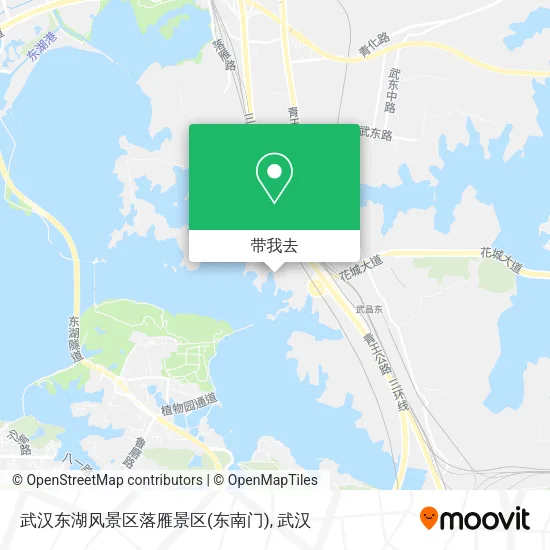 武汉东湖风景区落雁景区(东南门)地图
