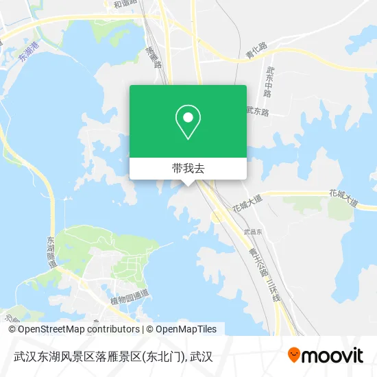 武汉东湖风景区落雁景区(东北门)地图