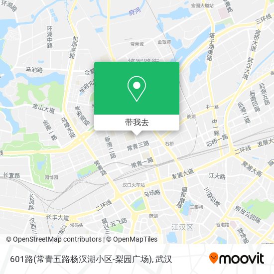601路(常青五路杨汊湖小区-梨园广场)地图