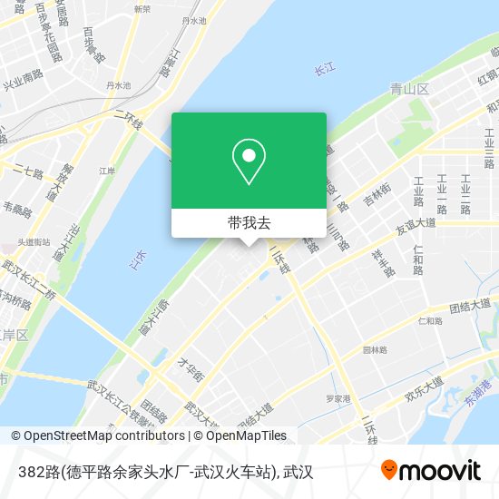 382路(德平路余家头水厂-武汉火车站)地图