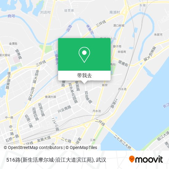 516路(新生活摩尔城-沿江大道滨江苑)地图