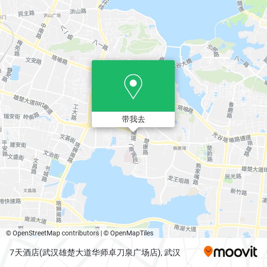 7天酒店(武汉雄楚大道华师卓刀泉广场店)地图