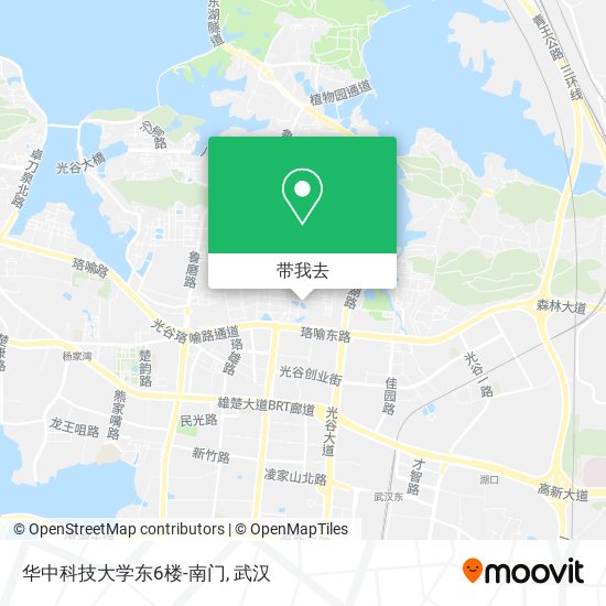 华中科技大学东6楼-南门地图