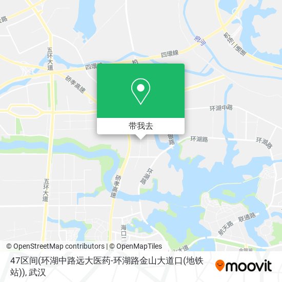 47区间(环湖中路远大医药-环湖路金山大道口(地铁站))地图