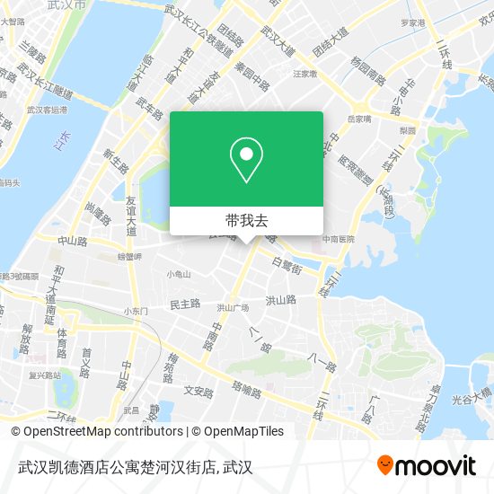 武汉凯德酒店公寓楚河汉街店地图