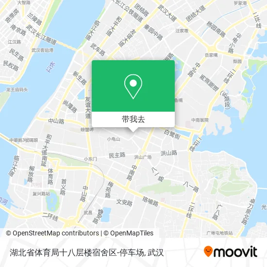 湖北省体育局十八层楼宿舍区-停车场地图