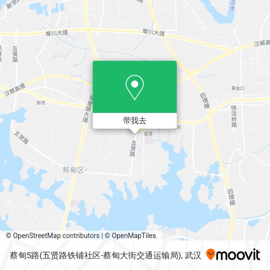 蔡甸5路(五贤路铁铺社区-蔡甸大街交通运输局)地图