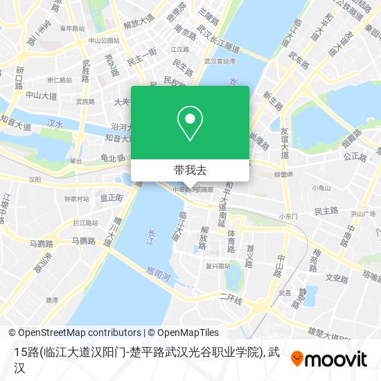 15路(临江大道汉阳门-楚平路武汉光谷职业学院)地图