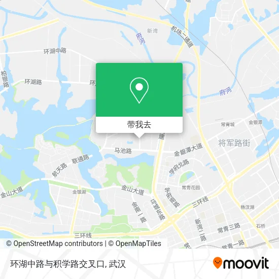 环湖中路与积学路交叉口地图