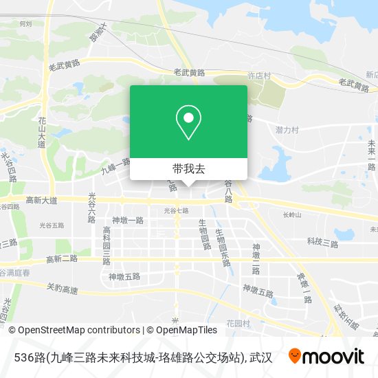 536路(九峰三路未来科技城-珞雄路公交场站)地图