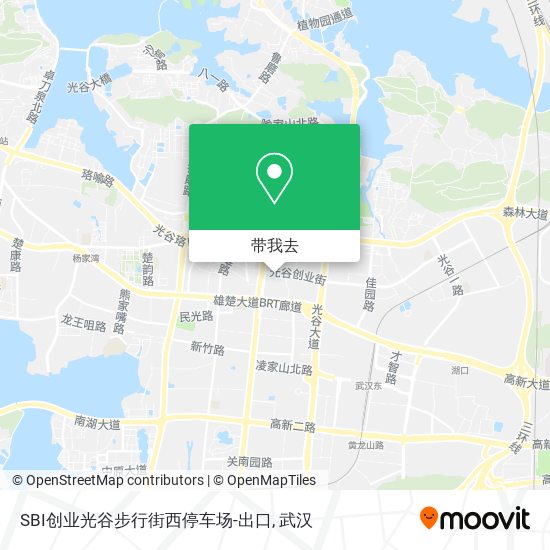 SBI创业光谷步行街西停车场-出口地图