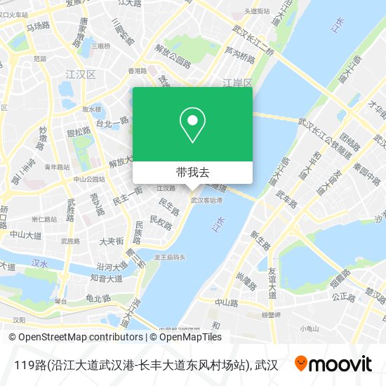 119路(沿江大道武汉港-长丰大道东风村场站)地图