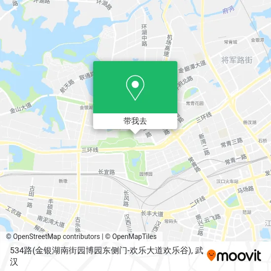 534路(金银湖南街园博园东侧门-欢乐大道欢乐谷)地图
