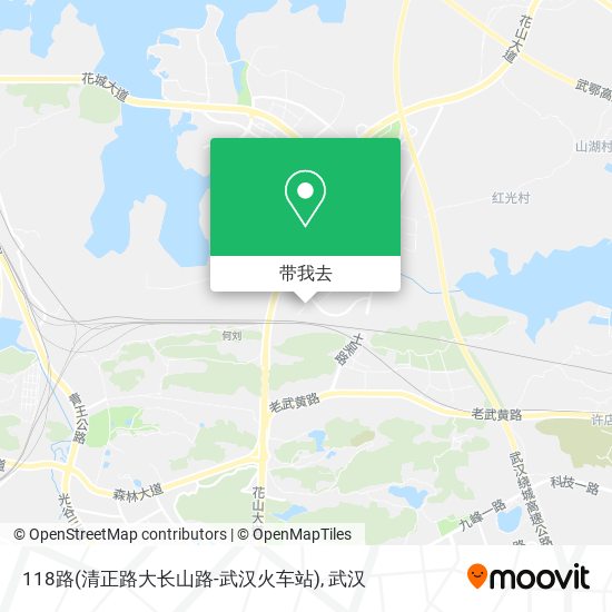 118路(清正路大长山路-武汉火车站)地图