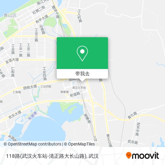 118路(武汉火车站-清正路大长山路)地图