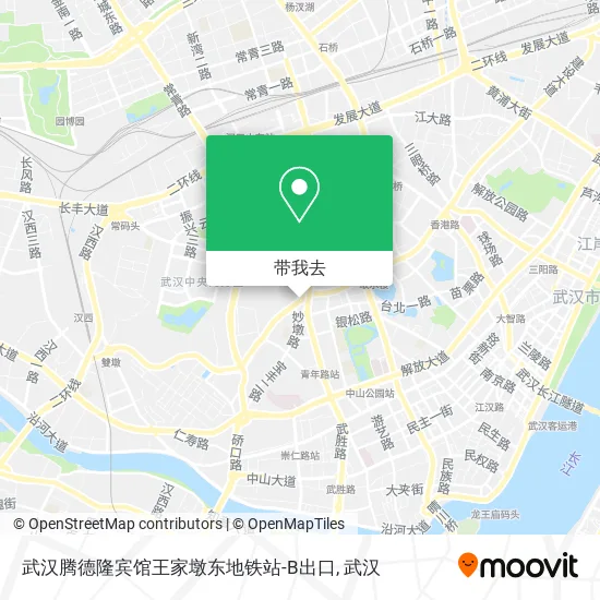 武汉腾德隆宾馆王家墩东地铁站-B出口地图