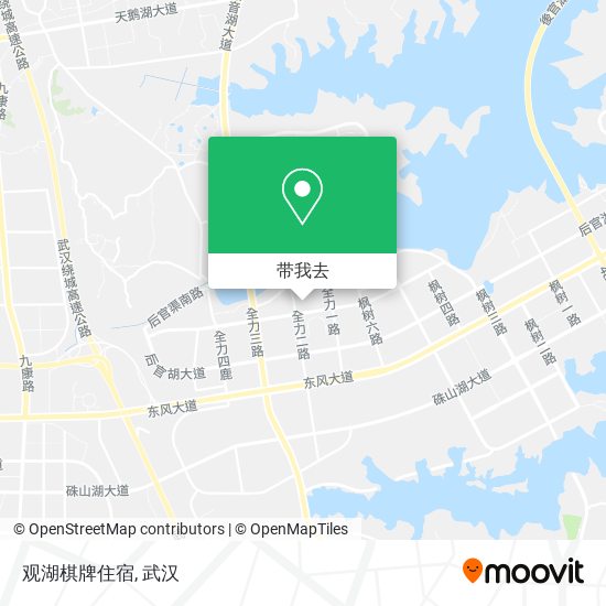 观湖棋牌住宿地图