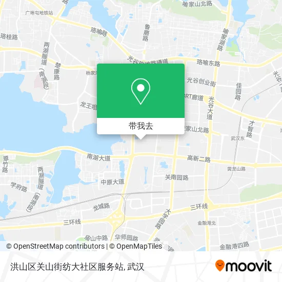 洪山区关山街纺大社区服务站地图