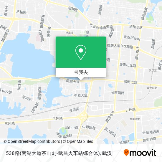 538路(南湖大道茶山刘-武昌火车站综合体)地图