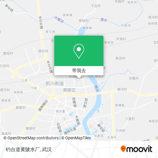 钓台道黄陂水厂地图